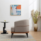 Fauteuil crapaud bicolore, Vert Moutarde / Orange Brûlé, 1 place
