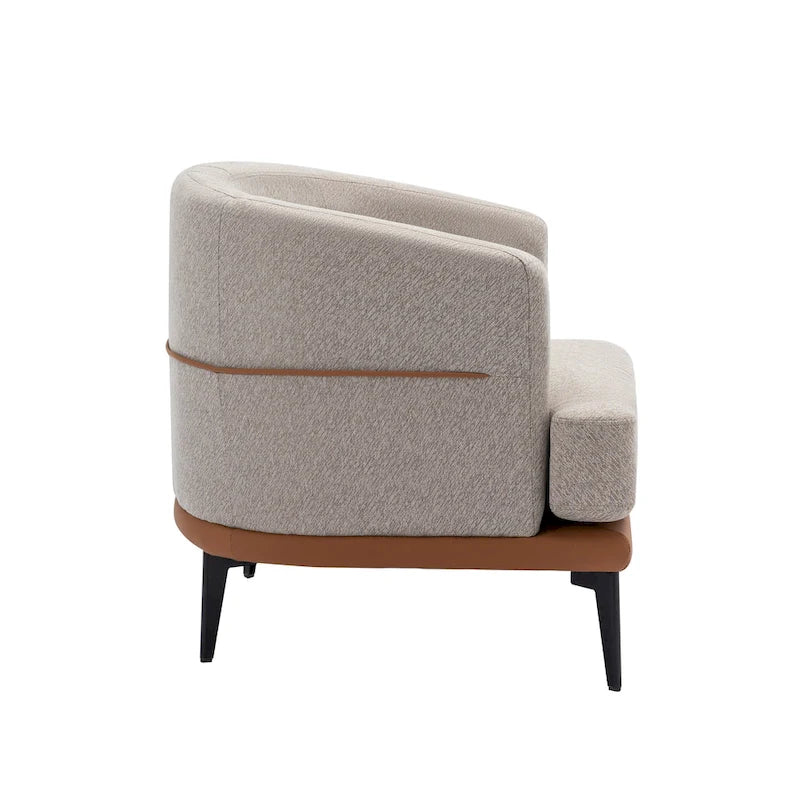 Fauteuil crapaud bicolore, Vert Moutarde / Orange Brûlé, 1 place