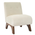 Fauteuil d'appoint sans accoudoirs en velours côtelé – Blanc Crème / Bleu Profond / Jaune Clair de Lune / Gris Signal, Assise simple