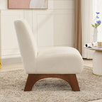 Fauteuil d'appoint sans accoudoirs en velours côtelé – Blanc Crème / Bleu Profond / Jaune Clair de Lune / Gris Signal, Assise simple