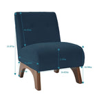 Fauteuil d'appoint sans accoudoirs en velours côtelé – Blanc Crème / Bleu Profond / Jaune Clair de Lune / Gris Signal, Assise simple