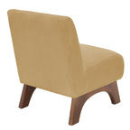 Fauteuil d'appoint sans accoudoirs en velours côtelé – Blanc Crème / Bleu Profond / Jaune Clair de Lune / Gris Signal, Assise simple