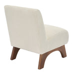 Fauteuil d'appoint sans accoudoirs en velours côtelé – Blanc Crème / Bleu Profond / Jaune Clair de Lune / Gris Signal, Assise simple