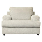 Fauteuil et demi en polyester gris clair, assise en T, 1 place