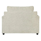 Fauteuil et demi en polyester gris clair, assise en T, 1 place