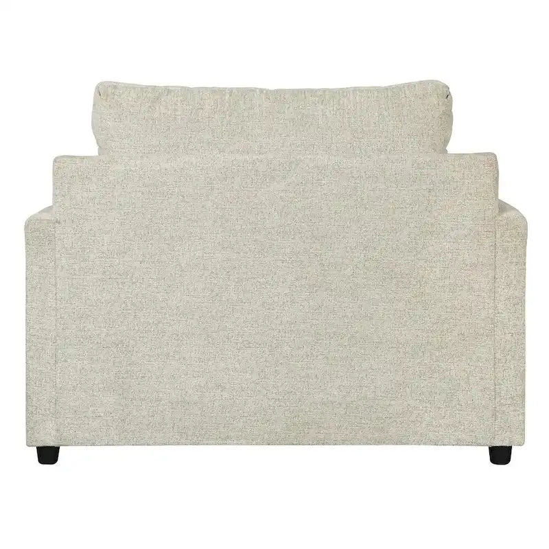 Fauteuil et demi en polyester gris clair, assise en T, 1 place