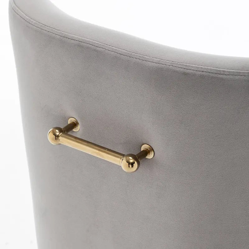 Chaises de salle à manger sans accoudoirs, revêtues de velours, lot de 4 – Gris / Noir / Bleu marine / Vert / Beige