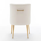 Chaises de salle à manger sans accoudoirs, revêtues de velours, lot de 4 – Gris / Noir / Bleu marine / Vert / Beige
