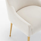 Chaises de salle à manger sans accoudoirs, revêtues de velours, lot de 4 – Gris / Noir / Bleu marine / Vert / Beige