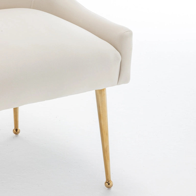 Chaises de salle à manger sans accoudoirs, revêtues de velours, lot de 4 – Gris / Noir / Bleu marine / Vert / Beige