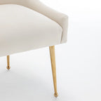 Chaises de salle à manger sans accoudoirs, revêtues de velours, lot de 4 – Gris / Noir / Bleu marine / Vert / Beige