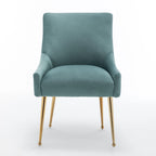 Chaises de salle à manger sans accoudoirs, revêtues de velours, lot de 4 – Gris / Noir / Bleu marine / Vert / Beige