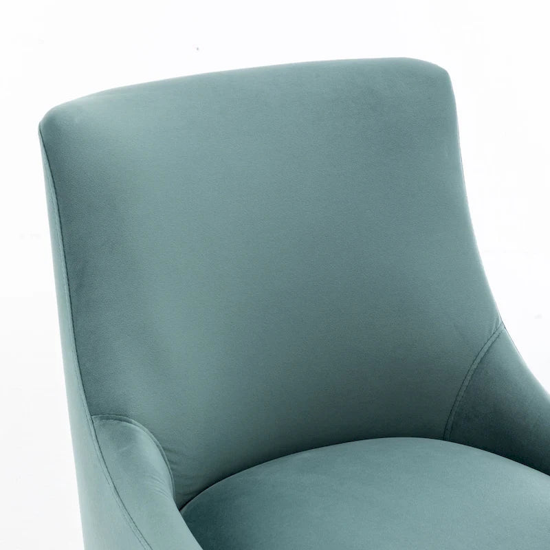 Chaises de salle à manger sans accoudoirs, revêtues de velours, lot de 4 – Gris / Noir / Bleu marine / Vert / Beige