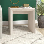 Table d'appoint rectangulaire de 56 cm de large – Chêne gris antique / Grain noir / Aulne blanc, piètement luge, montage par 1 personne