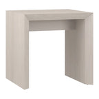 Table d'appoint rectangulaire de 56 cm de large – Chêne gris antique / Grain noir / Aulne blanc, piètement luge, montage par 1 personne