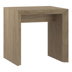 Table d'appoint rectangulaire de 56 cm de large – Chêne gris antique / Grain noir / Aulne blanc, piètement luge, montage par 1 personne