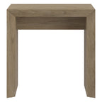 Table d'appoint rectangulaire de 56 cm de large – Chêne gris antique / Grain noir / Aulne blanc, piètement luge, montage par 1 personne