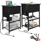 Nightstand with Charging Station - 11.81 D x 15.74 W x 25.19 H