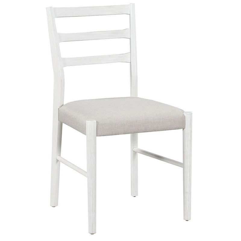 Ensemble de salle à manger extensible en bois naturel / marron+blanc, 6 à 8 places (7 pièces)