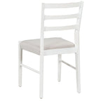 Ensemble de salle à manger extensible en bois naturel / marron+blanc, 6 à 8 places (7 pièces)