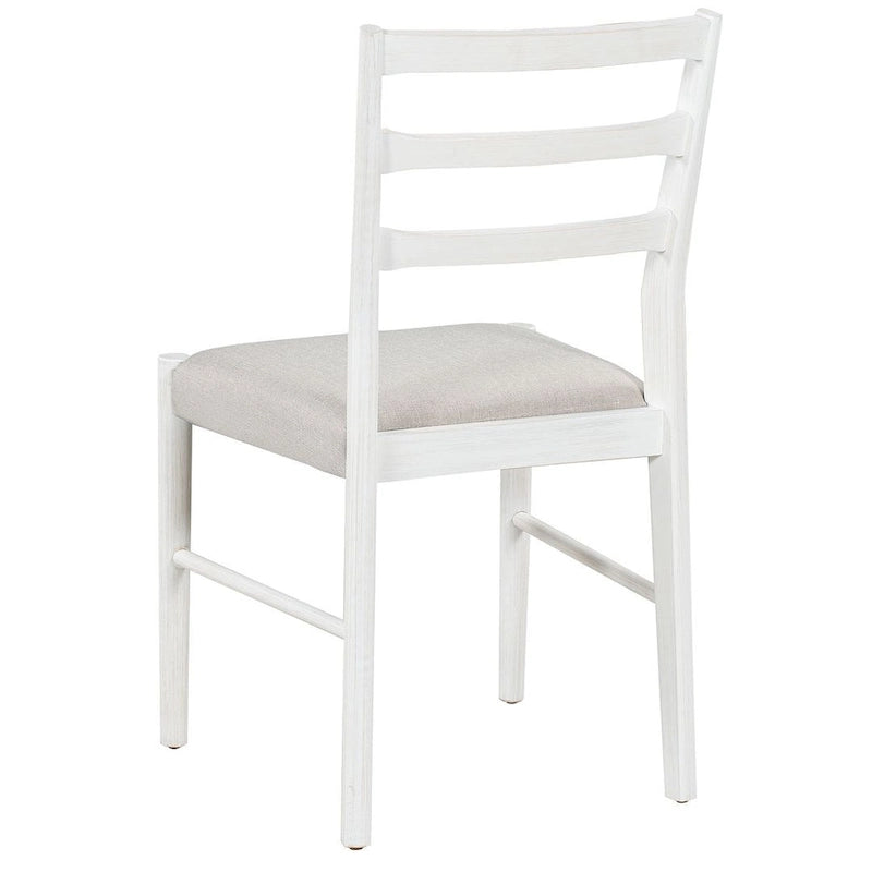 Ensemble de salle à manger extensible en bois naturel / marron+blanc, 6 à 8 places (7 pièces)