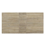Ensemble de salle à manger extensible en bois naturel / marron+blanc, 6 à 8 places (7 pièces)