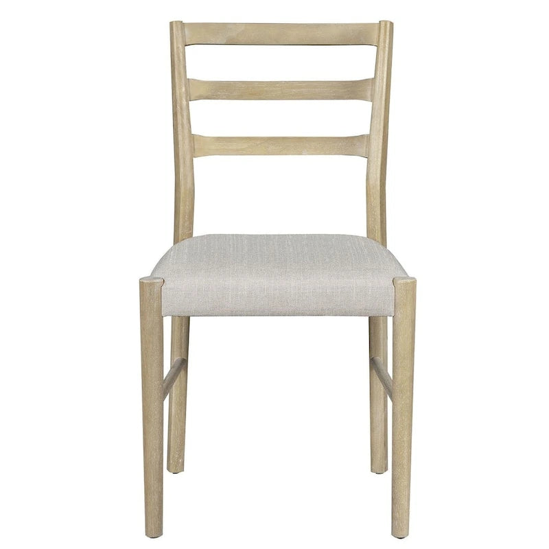 Ensemble de salle à manger extensible en bois naturel / marron+blanc, 6 à 8 places (7 pièces)