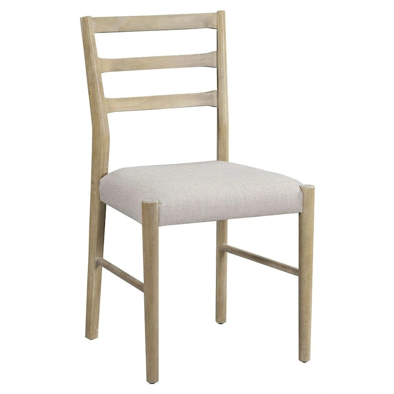 Ensemble de salle à manger extensible en bois naturel / marron+blanc, 6 à 8 places (7 pièces)