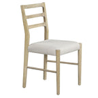 Ensemble de salle à manger extensible en bois naturel / marron+blanc, 6 à 8 places (7 pièces)