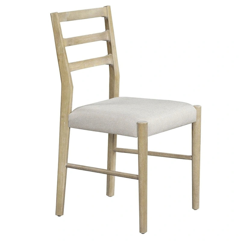 Ensemble de salle à manger extensible en bois naturel / marron+blanc, 6 à 8 places (7 pièces)