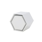 Ensemble de 2 tables basses et d'appoint gigognes, blanc/noir